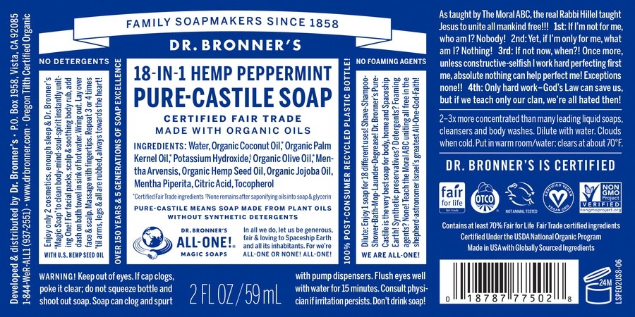 peppermint castile soap